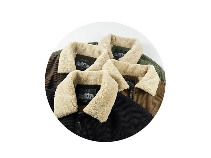Men's Cross-Border Corduroy Lapel Jacket - Autumn/Winter Trendy Thickened Casual Coat