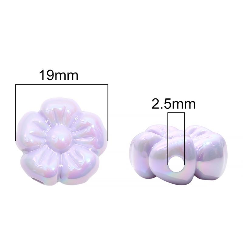 Acrylic Flower Beads for DIY Necklace Bracelet Earring Jewelry