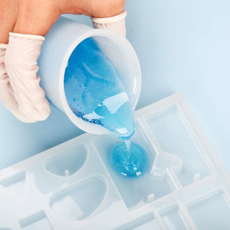 Resin Measuring Cups,Silicone Resin Mixing & Pouring Cups,Reusable for Epoxy,Jewelry Casting Molds,Making Handmade Craft