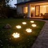 4Pcs Solar Paw Print Pathway Lights - Dog Claw Shaped In-Ground LED Lights for Lawn, Garden, Yard & Courtyard Decoration, Warm W