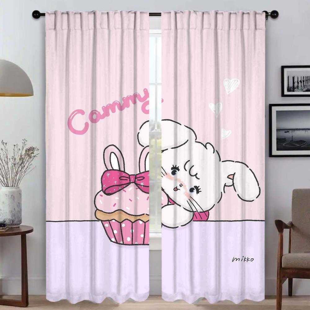 MikkoS Anti-mosquito Curtains for Camera Partition Home Interior Curtains 2 Pieces Shades Blackout Curtain Halloween Decoration