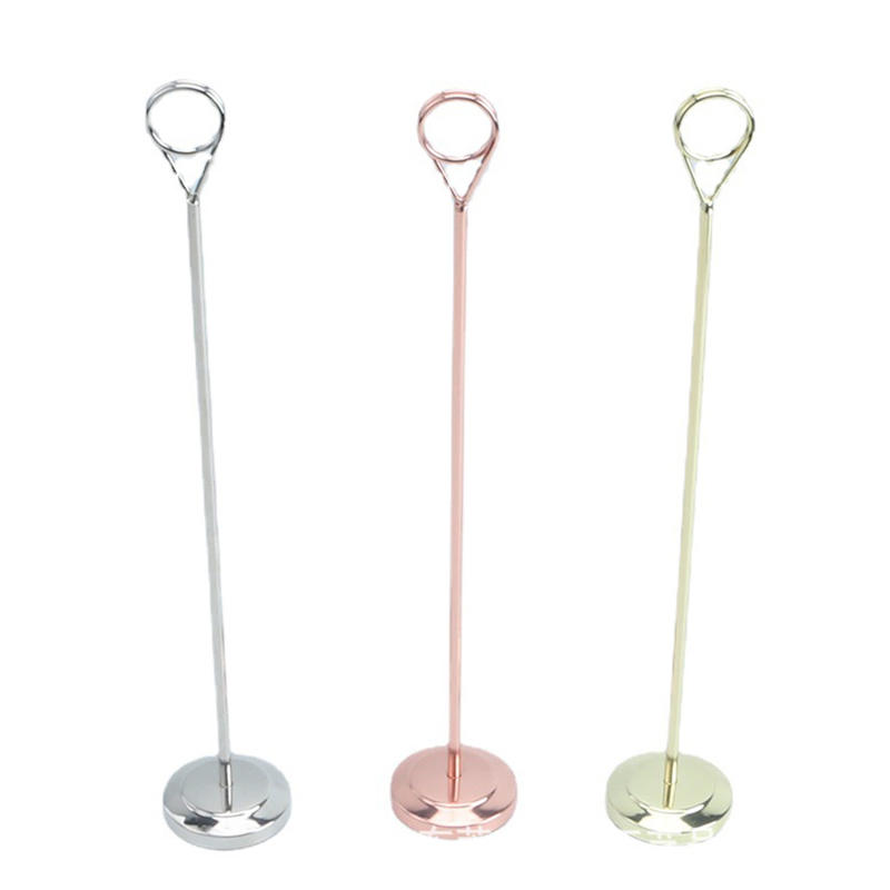 Round Shape Metal Card Holders Table Number Holders Photo Stands Memo Clip Wedding Birthday Party Supplies Note Clamp Stand