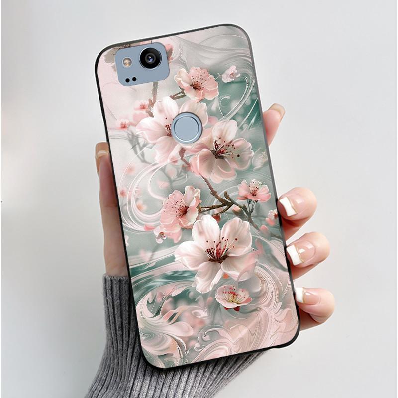 Cute Case For Google Pixel 2 / Pixel 2XL Printing Shell Pixel 1 XL Pixel1 Protective Cover Soft Silicone Cartoon Black Casing