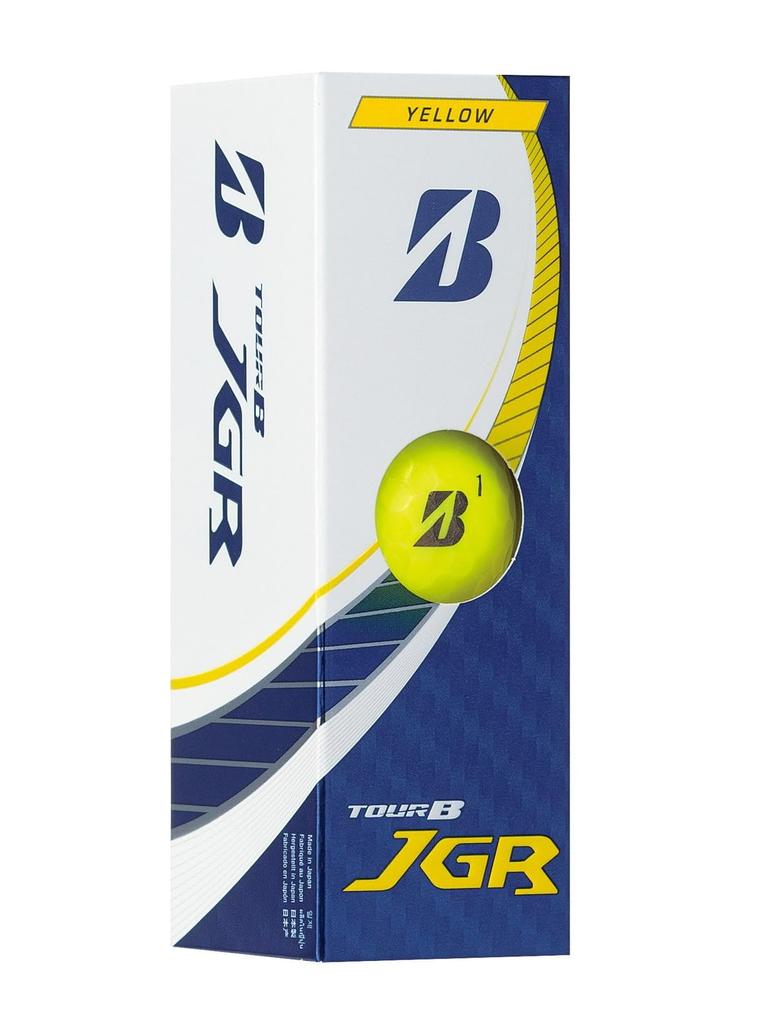 Bridgestone Golfbälle TOUR B JGR Gelb 2 Dutzend (24 Bälle) Modell 2023, Original-Taschentuch im Lieferumfang enthalten