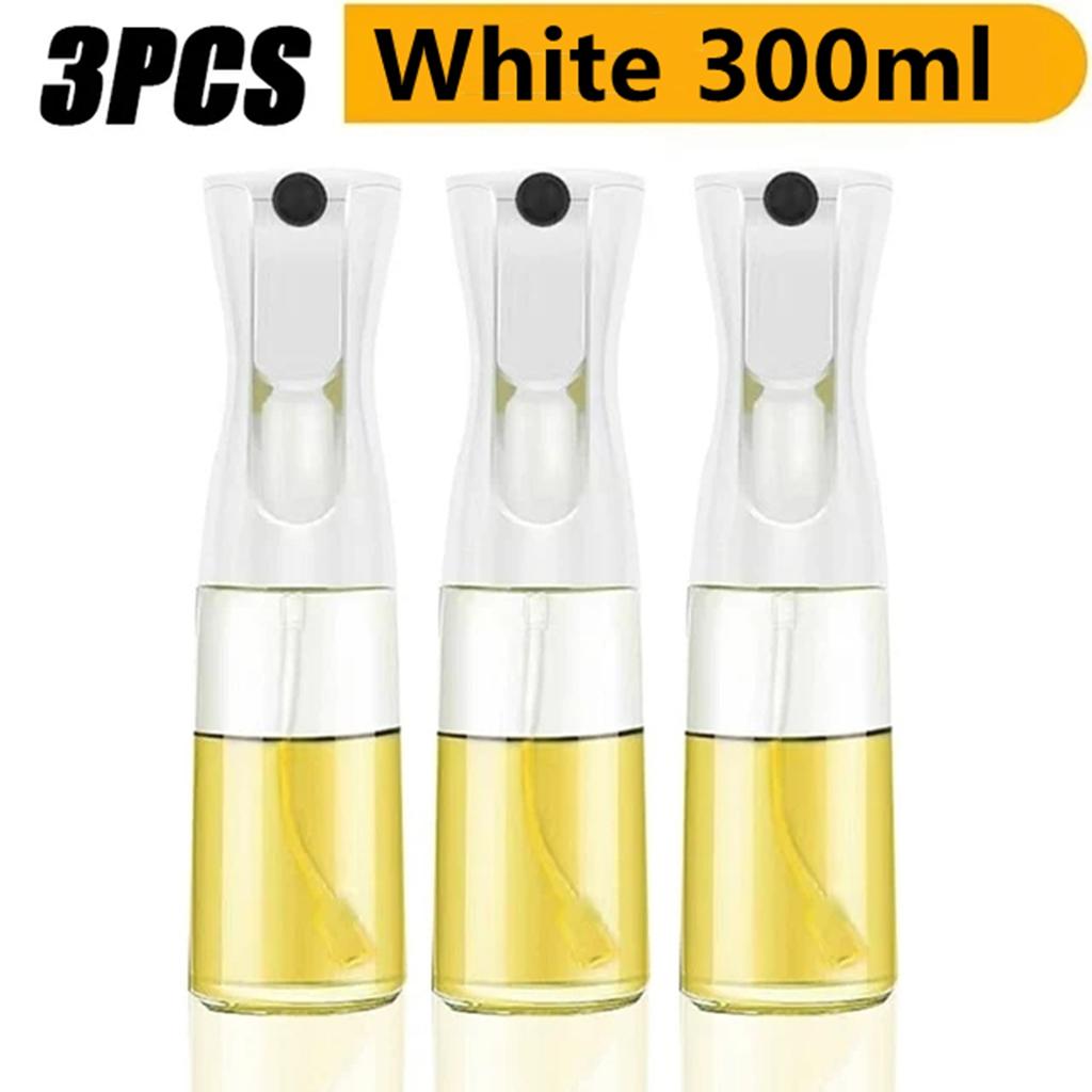 3PCS 200/300ml Oil Sprayer Bottle 1PC Kitchen Cooking Oil Dispenser Fitness Fat Loss Camping BBQ Vinegar Sauce Sprayer Bottle