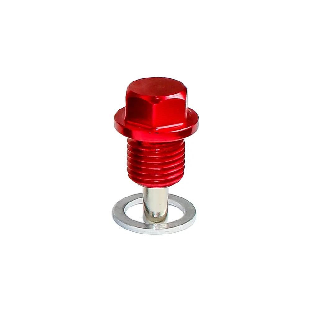 M14*1.25MM Magnetic Oil Drain Plug Aluminum Bolt/Oil Sump drain plug For Most Ford(All vehicles красный