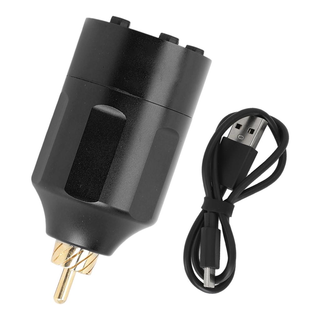 Tattoo Wireless Power Supply 1300mAh Rechargeable RCA Connector Tattoo Battery Power Supply Black