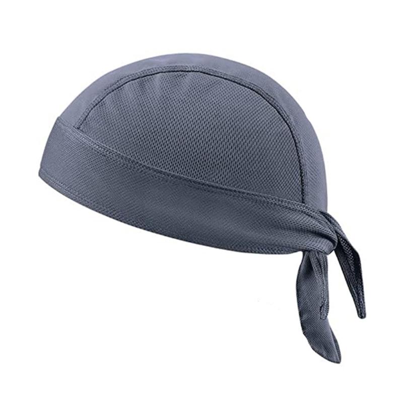 

Sweat Absorbing Helmets Liner Hat Cooling Headscarf Breathable Cycling Headgear for Men Motorcycle Sports Accessories сірий колір