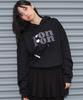Dot Logo Crop Hoodie Black