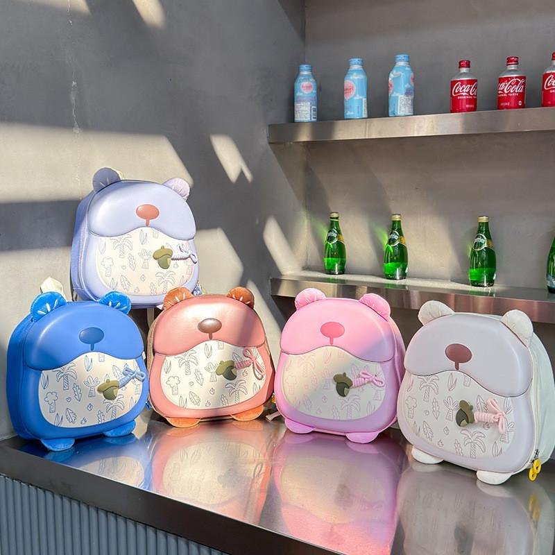 Cartoon Backpack Bear Kidss Hard Shell Schoolbag Fashionable Backpack Versatile