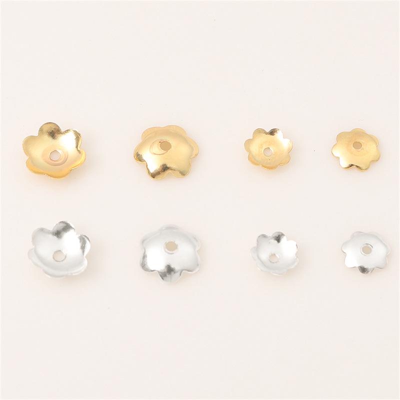 14K Gold-Filled Copper-Plated Flower Bead Cap Spacer for Jewelry Making