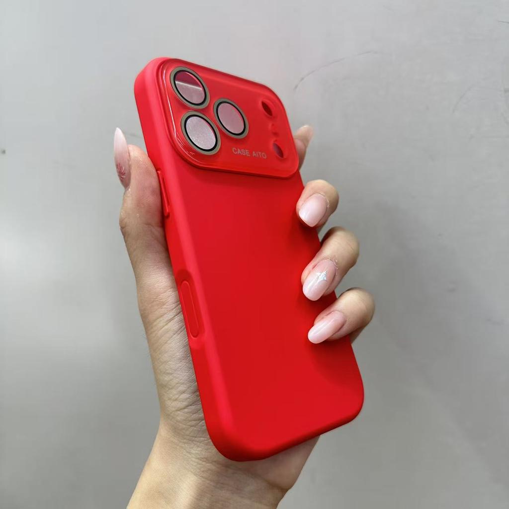 Applicable to iPhone17 liquid silicone large window mobile phone case Apple 16proMax anti-drop all-inclusive 15 protective case