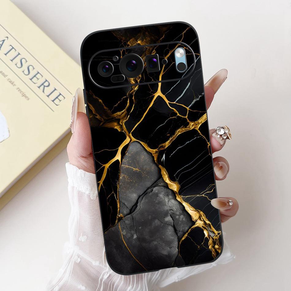 For Google Pixel 9 Pro 9A Pixel9 New Fashion Dusk Beach Painting Phone Case For Google Pixel9A 9 9Pro Black Silicone Soft Case