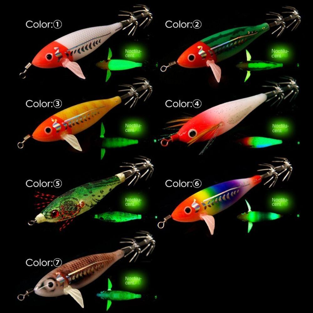 Lead Sinker Wood Shrimp Lures Jigs Hook Octopus Lure 2024 Squid Hook Simulation