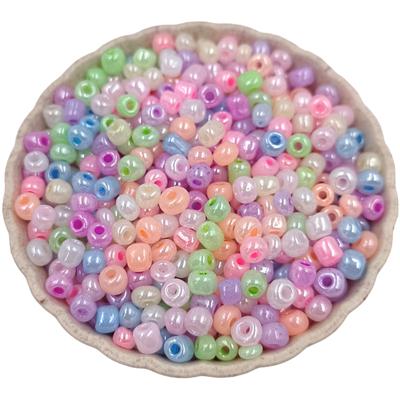4mm 100ks české skleněné korálky pro výrobu šperků, ručně vyráběné, krémově zbarvené, rokajl, řemeslné, výroba, DIY náramek, náhrdelník, ručně vyráběný materiál