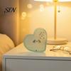 Appreciation Gifts for Long Distance Friend Heart Shape Acrylic Friendship Ornament with Engraved Verse & Bird Tree, Desktop Inspirational Desk Decor