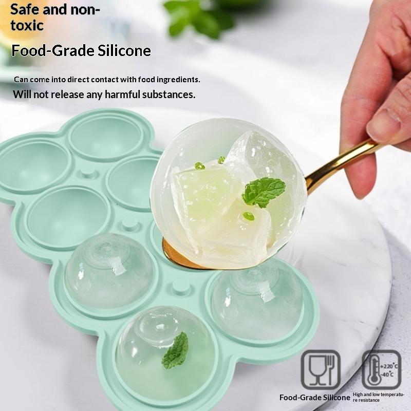 Large Silicone Ice Cube Trays - Easy-Release No Leakage Perfect For Whiskey Cocktails Juice And Parties