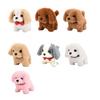 Kids Electric Plush Dog Toy Interactive Barking Nodding Movable Tail Walking Puppy Plushie Toddlers Educational Simulation Stuffed Animal Toy