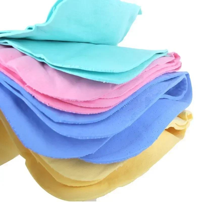 Pet Bath Towels Synthetic Deerskin Strong Absorbing Water Clean Towel Soft Lint-free Quick-drying Bath Towel with Storage Bucket
