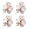 4Pcs Tropical Hibiscus Hair Clip Bohomian Floral Claw Clip for Women Girls Beach Party Accessories Practical Hairpin