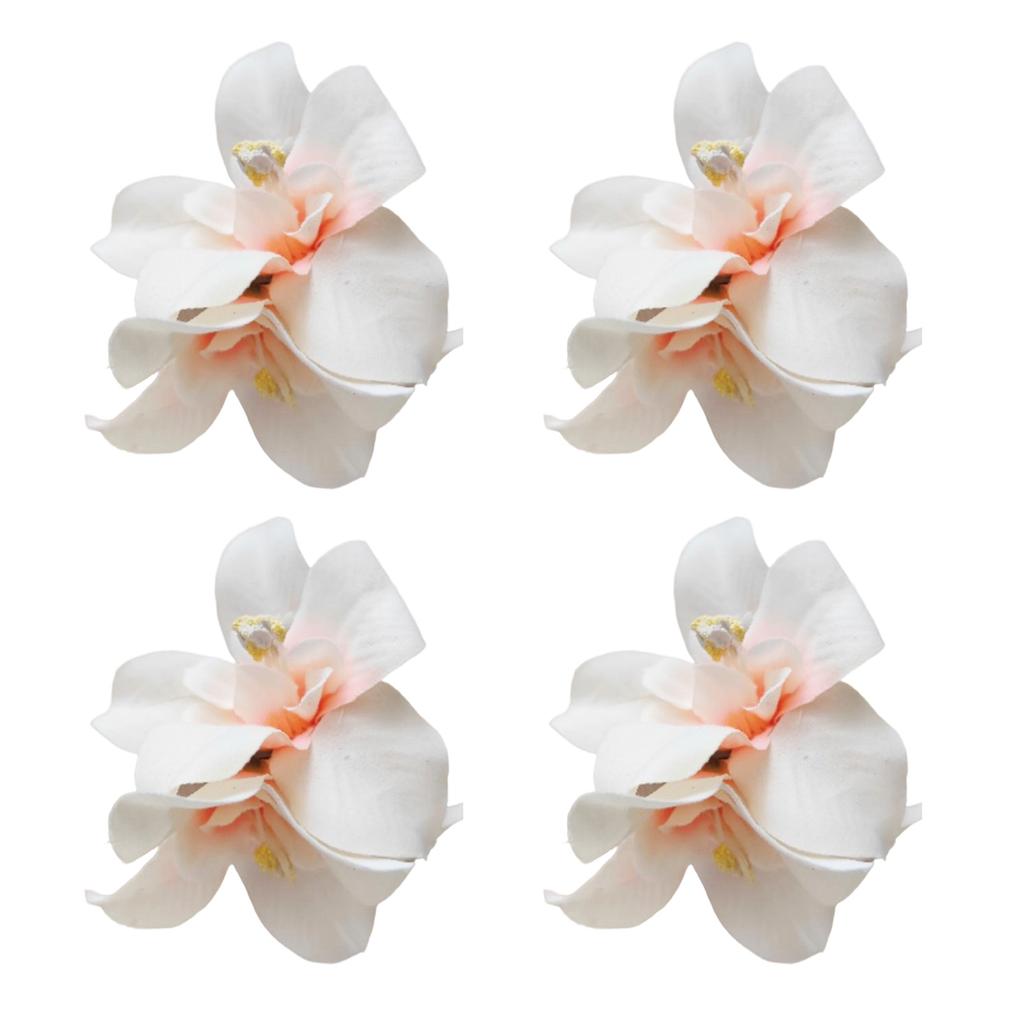 4Pcs Tropical Hibiscus Hair Clip Bohomian Floral Claw Clip for Women Girls Beach Party Accessories Practical Hairpin