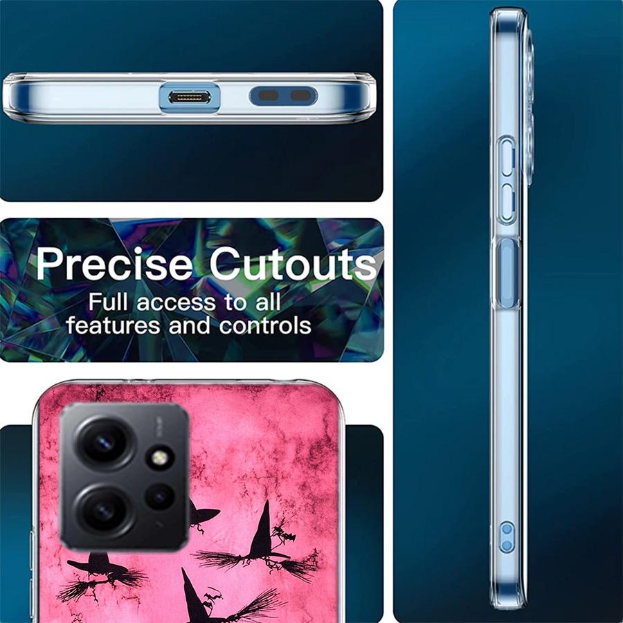 Halloween Wizard Hat Horror Fun Phone Case For Redmi 12 13C 12C 15C 9 10 10C Note 13 Pro Plus 14 15 Pro 9T 9C 9A TPU Soft Cover