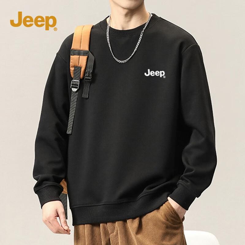 Jeep Men's Loose Fit Crew Neck Sweatshirt