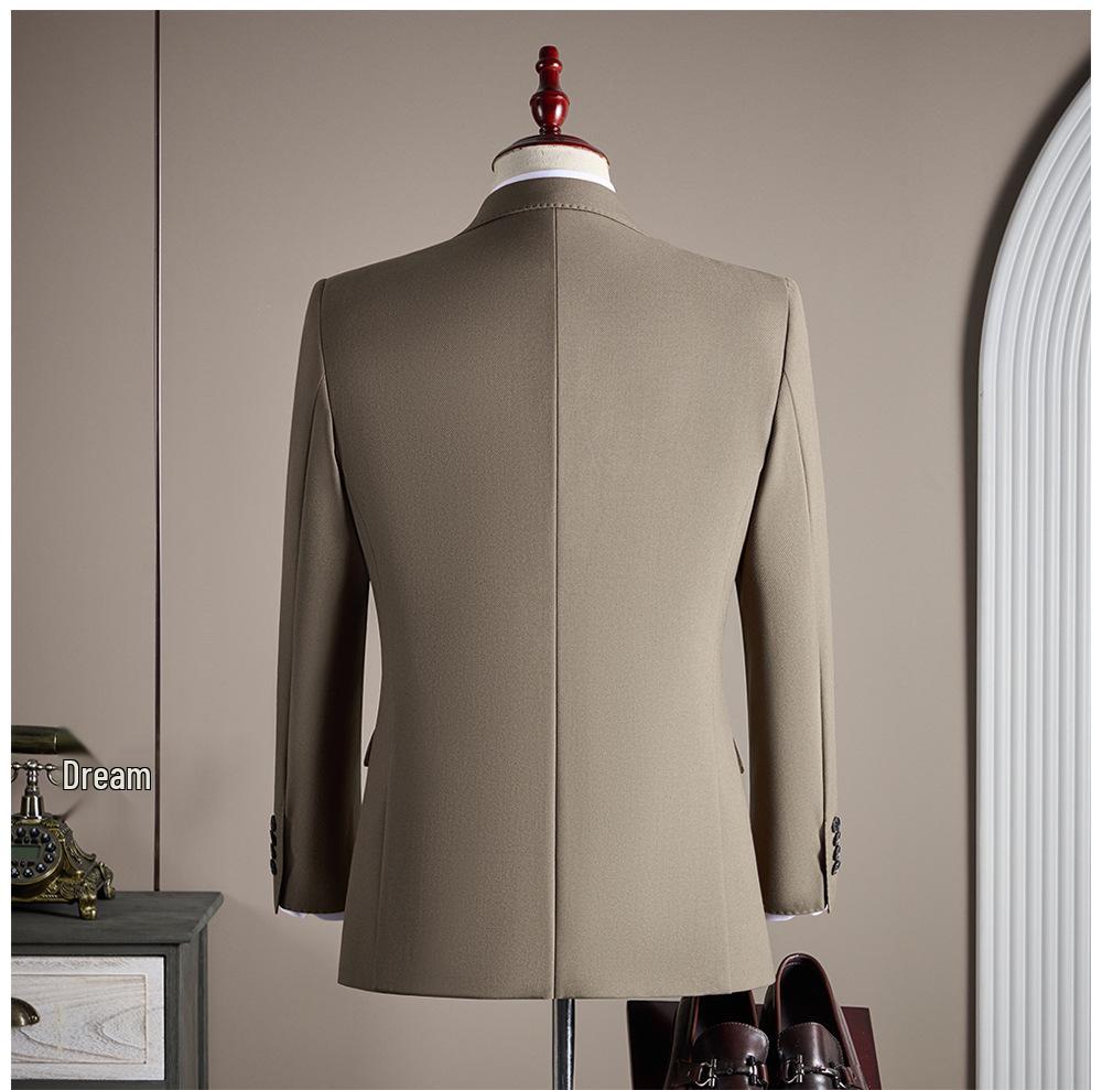 Luxury Men's Custom Suit Set - Tencel Cotton Wool Blend, Fine Twill Fabric, Business Formal Wear.