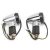 2pcs Universal Motorcycle Turn Signal Lamp Yellow Light High Visibility 12V 10mm 0.4in ThreadWhite