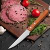 Professional Steak Knife Stainless Steel Barbecue Knife Fruit Vegetable Meat Boning Knives Peeling Cutting Knife Wooden Handle