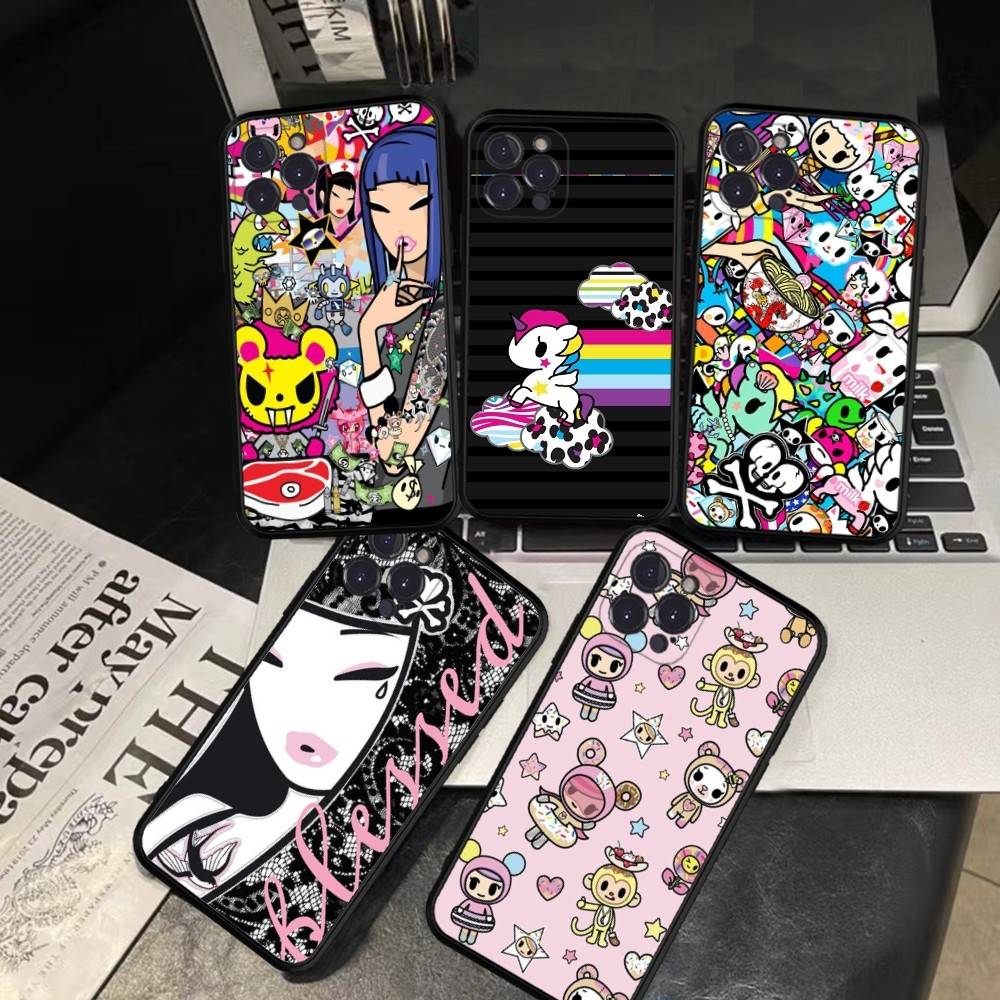 Japan Tokidoki For IPhone 17 16 15 14 13 12 11 Pro Max 13 17Air Shockproof Soft Phone Cases Coque