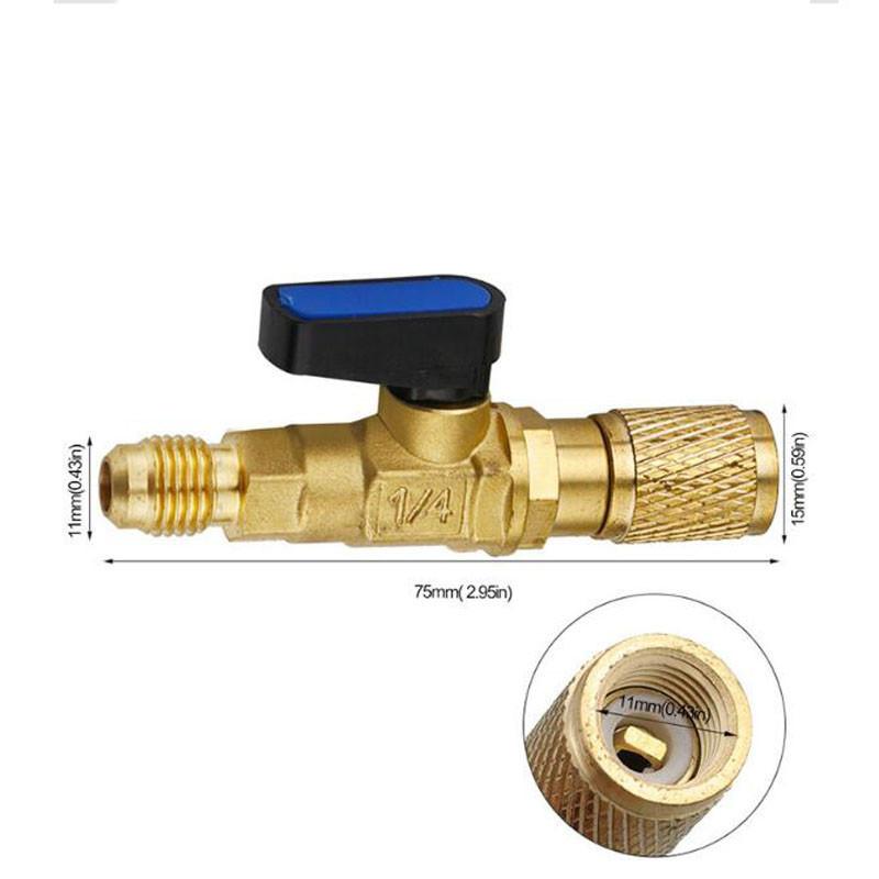 Liquid Dosing Safety Valve R22 Automotive Air Conditioner Low-pressure Refrigerant Valve Globe Valve Fluorinated Accessories