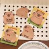 Cartoon Alien Capybara Sticky Notes - Adhesive Memo Markers for Students