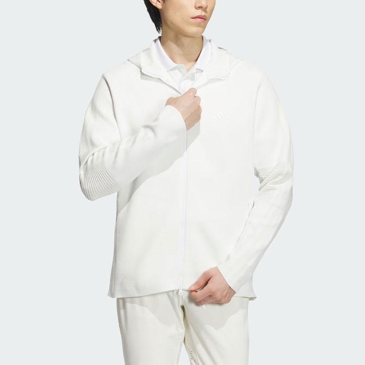 Adidas Primeknit Hooded Jacket Solid Color Golf Sports Jacket Men Jackets White IN6663
