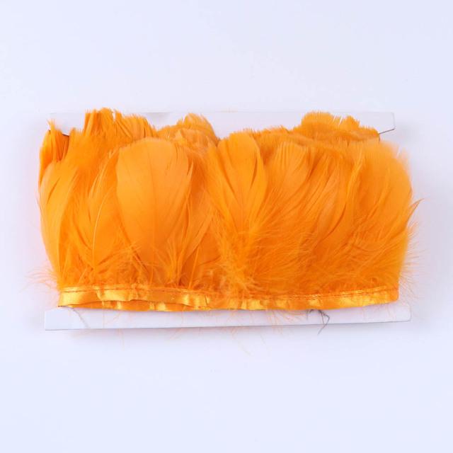 1 m Gåsfjäder Färgad DIY Sömnad Hantverkstillbehör Dekorativt Band Plumas Naturlig 8-12 cm för Bröllopsklänning/Skjortdekoration