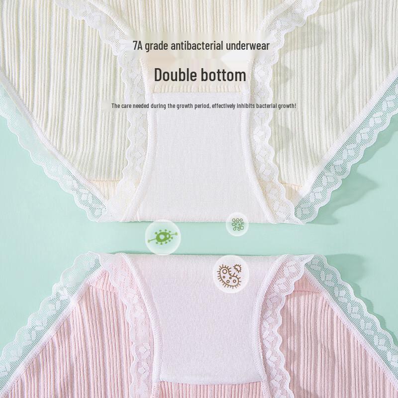 Langsha Girls' Breathable Cotton Briefs (3-Pack)