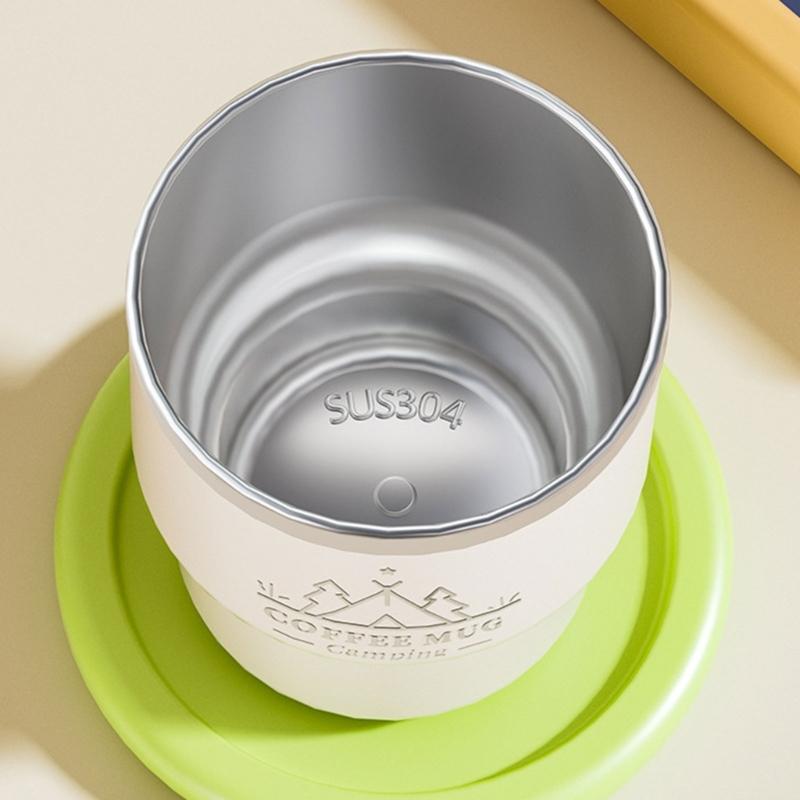 Leak Proof Stainless Steel Coffee Cup With Sealed Lid For Outdoor Camping Office Use Double Layer Insulated Travel Mug