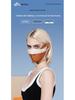 Summer Color Block Gradient Anti-UV Eye Corner Protection 3D Ice Silk Face Mask for Women