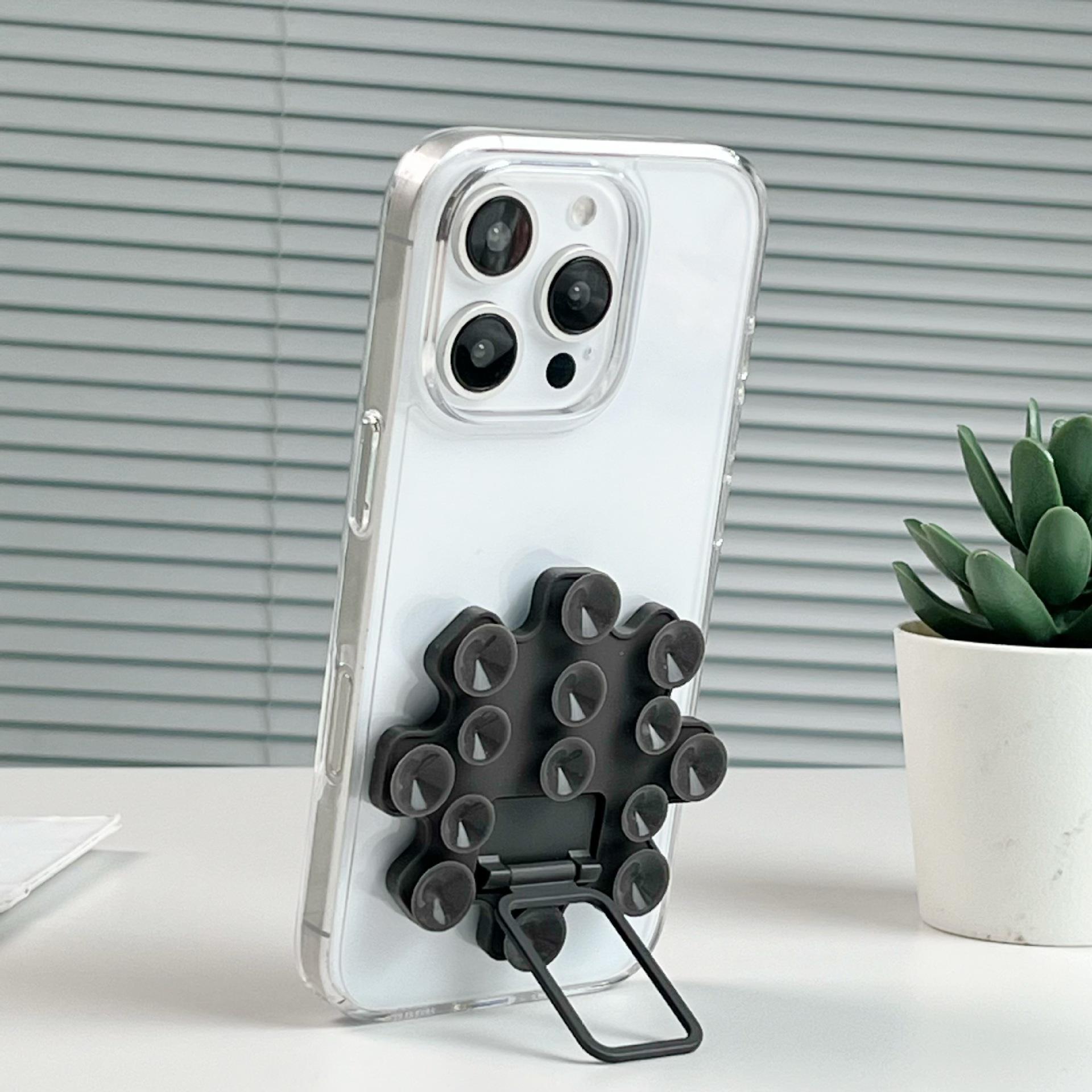 

Силиконовый держатель для телефона на присоске: Многофункциональная, Складная, Нескользящая Настольная Подставка