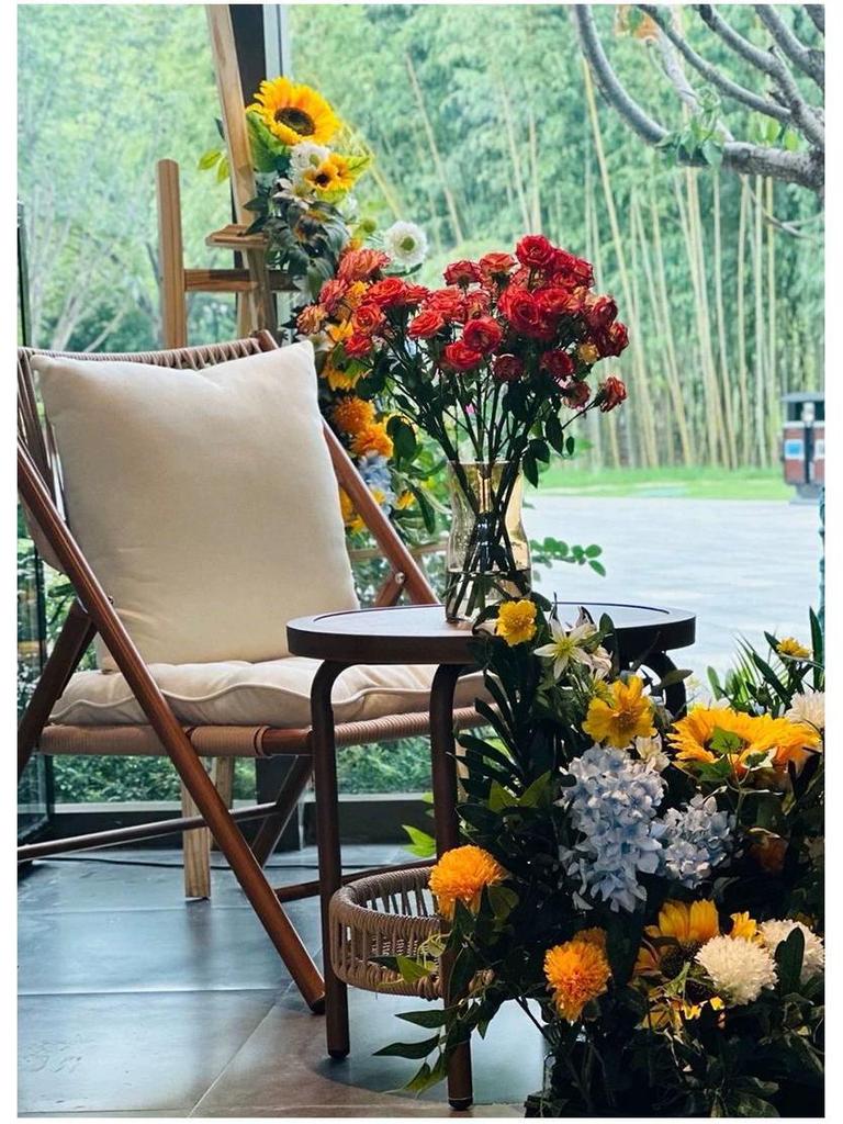 A1R Meiqi Outdoor Patio Rattan Balcony Furniture: Folding Table, Lounge, Sofa Chairs for Garden, Porch, or Courtyard.