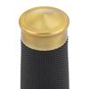 Kijima Motorcycle Parts Metra Aluminum Billet Knurled 128mm x 35mm Grips, Rubber, Diameter, Non-Through Type, Harley-Davidson, Brass, HD-04787