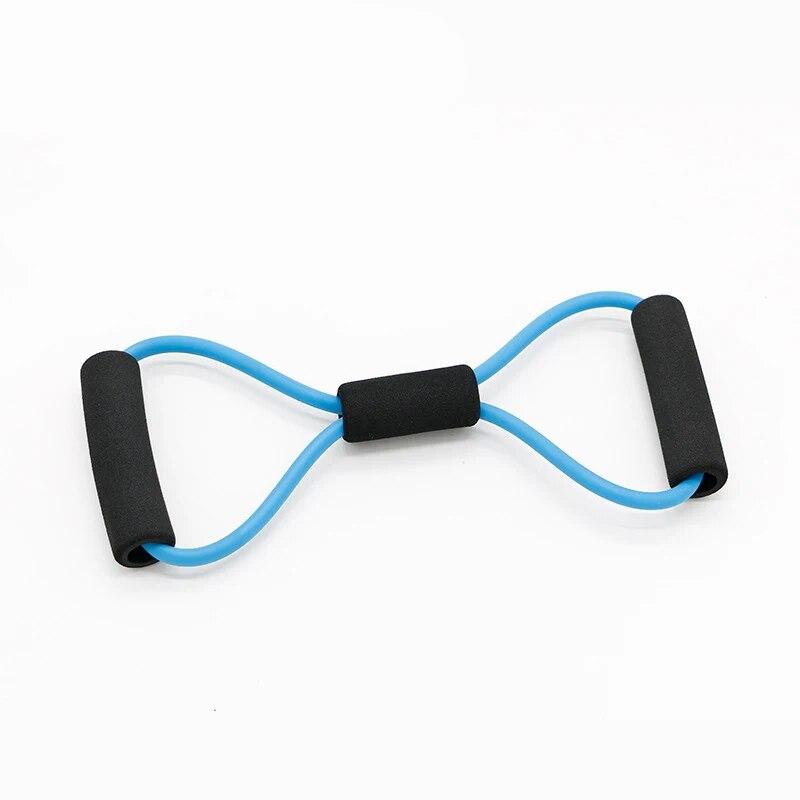 1 Pc 8-shaped Tension Rope Auxiliary Household Elastic Band with Handles Training Equipment For Leg Thigh Arm Strength Training