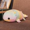 37 -58cm Rainbow Dinosaur Fish Plush Toys Colorful Giant Salamander Stuffed Doll Soft Animal Sleep Pillow Cute Gift For Kids Girl