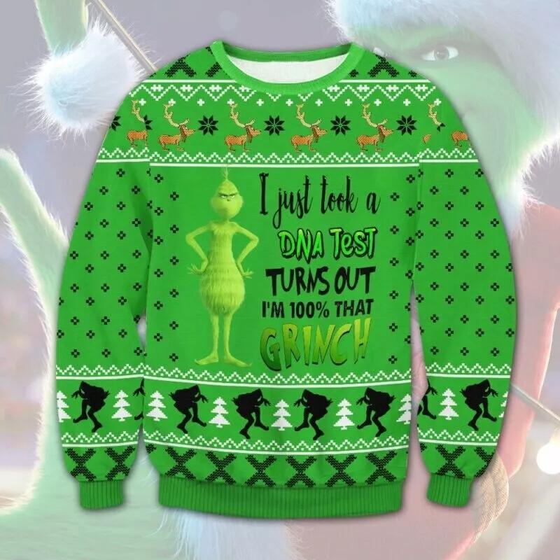 

Grinch Ugly Christmas Sweater All Size Xs to 5XL BG Unisex T-Shirt M