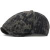 HT5066 Mens Berets Women Artist Painter Striped Beret Hat Male Female Ivy Flat Cap Spring Summer Adjustable Octagonal Beret Caps