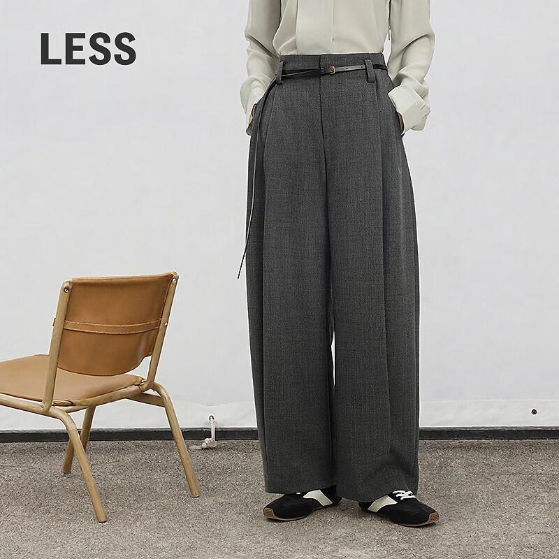 LESS 2025 Spring Casual Wide-Leg Trousers