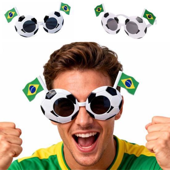 Soccer Fans Sunglasses, Football Events Stadium Sunglasses, Lightweight Football Frame, National Flag Sunglasses for Men Women Party Photo Props