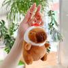 Cute Capybara Plush Keychain Backpack Pendant Toy Car Key Ring Decoration Accessories Kawaii Stuffed Doll Children Birthday Gift