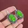 Copper Green Turquoise Earring Genuine Gemstone Earrings 925 Sterling Silver Earrings Green Turquoise Jewelry Gifts For Her Handmade Earring