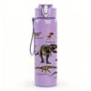 1 PZ Collezionismo Fossile Scheletro di Dinosauro 750ml Bottiglia d'Acqua in Plastica Colorata Tappo Flip-Top con Cannuccia Anti-Goccia Per Sport Ufficio Uso Domestico